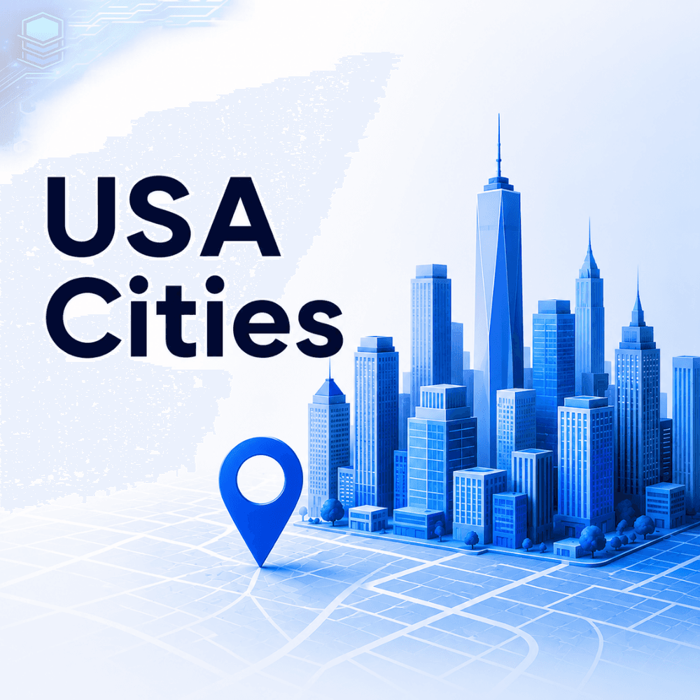 USA Cities dataset preview